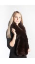 Peken dark brown fox fur scarf